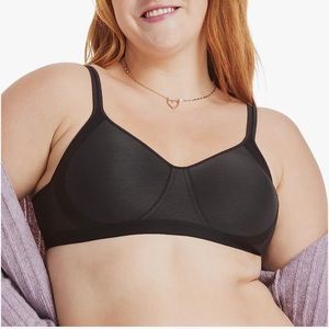 Hanes X-Temp Black Wireless Bra Size XL